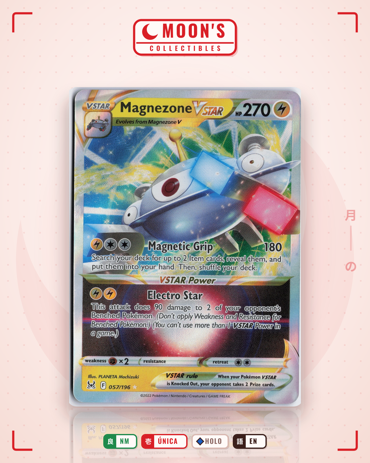 Carta Pokémon Magnezone VSTAR · Lost Origin #057/196 (NM) — pieza única en Moon's Collectibles México