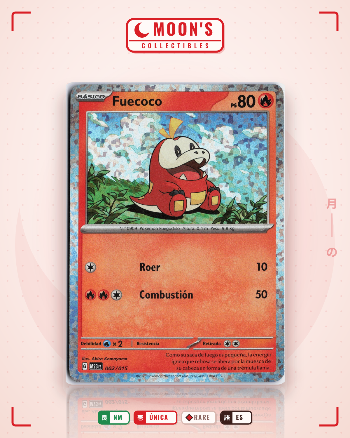 Carta Pokémon Fuecoco · McDonald's Collection 2023 #002/015 (NM) — pieza única en Moon's Collectibles México