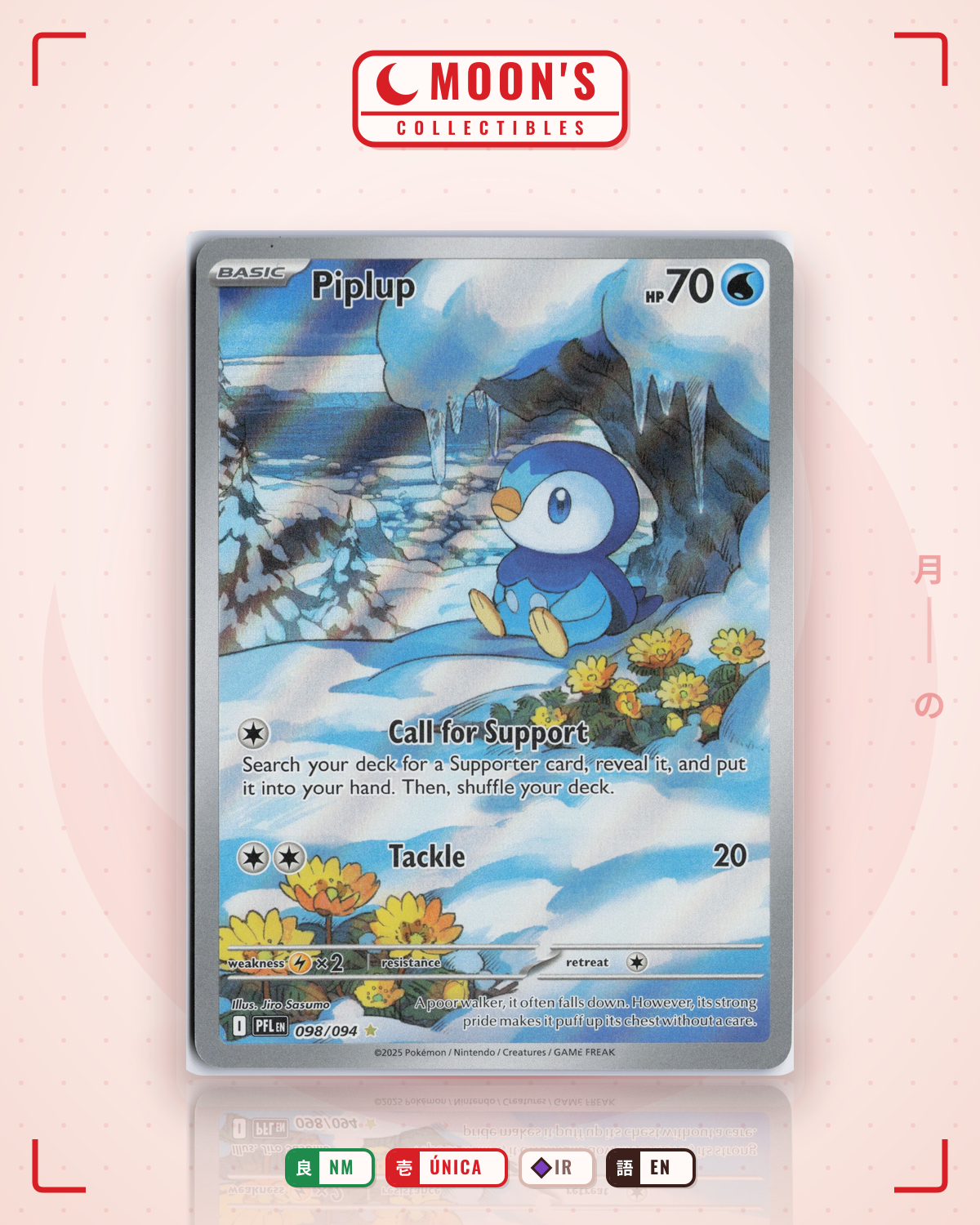 Carta Pokémon Piplup · Phantasmal Flames #098/094 (NM) — pieza única en Moon's Collectibles México