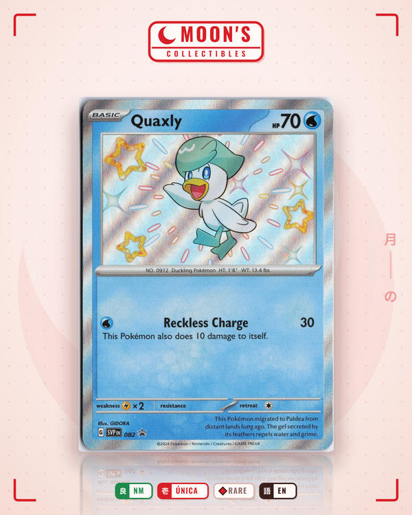 Carta Pokémon Quaxly · Scarlet & Violet Black Star Promos #082 (NM) — pieza única en Moon's Collectibles México