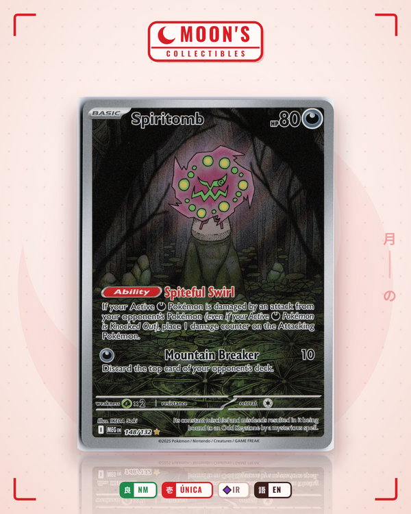 Carta Pokémon Spiritomb · Mega Evolution #148/132 (NM) — pieza única en Moon's Collectibles México