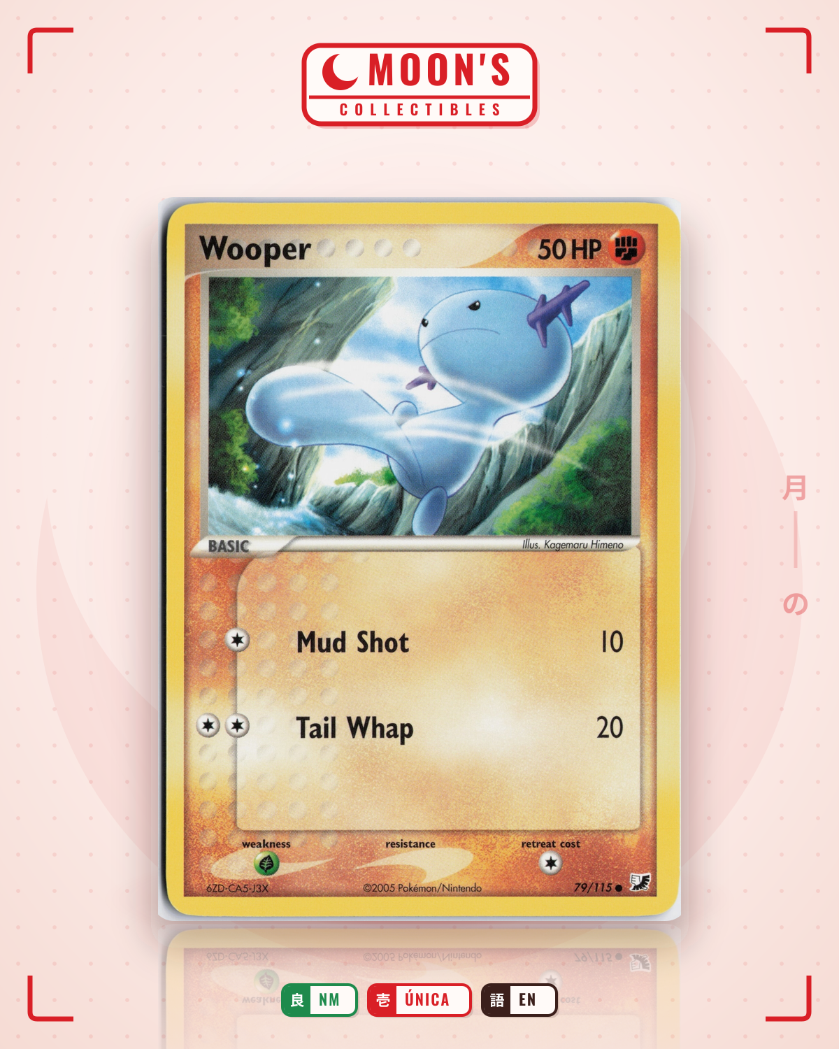 Carta Pokémon Wooper · Unseen Forces #79/115 (NM) — pieza única en Moon's Collectibles México