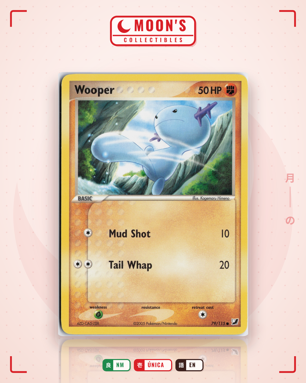 Carta Pokémon Wooper · Unseen Forces #79/115 (NM) — pieza única en Moon's Collectibles México
