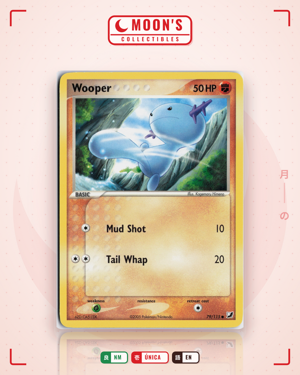 Carta Pokémon Wooper · Unseen Forces #79/115 (NM) — pieza única en Moon's Collectibles México