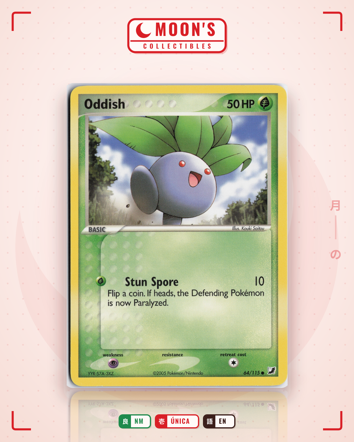 Carta Pokémon Oddish · Unseen Forces #64/115 (NM) — pieza única en Moon's Collectibles México