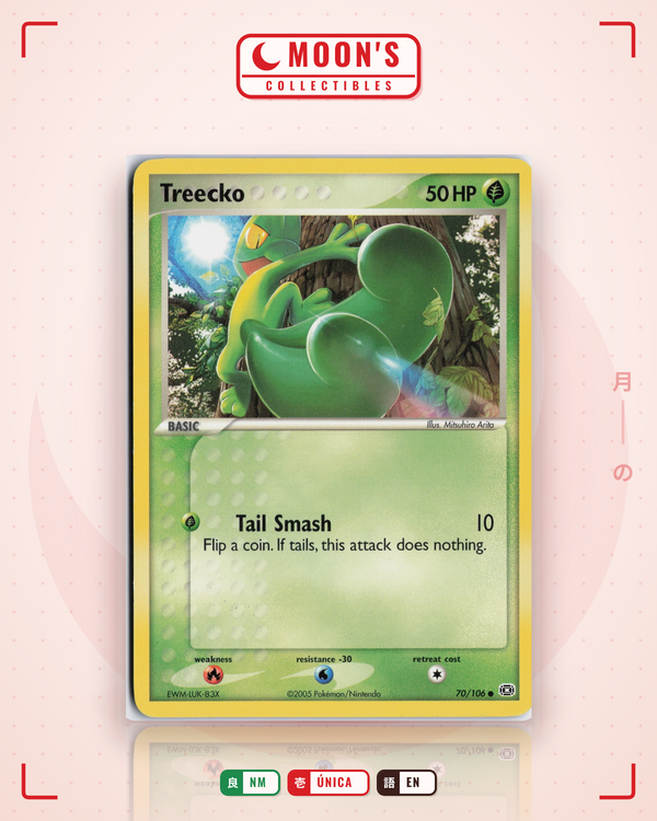 Carta Pokémon Treecko · Emerald #70/106 (NM) — pieza única en Moon's Collectibles México