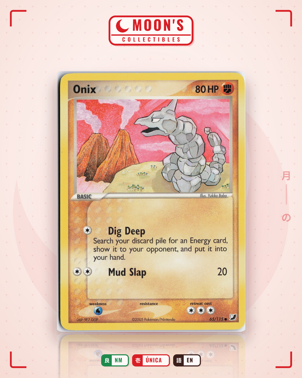 Carta Pokémon Onix · Unseen Forces #65/115 (NM) — pieza única en Moon's Collectibles México
