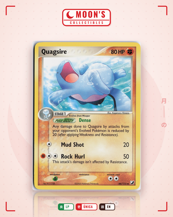 Carta Pokémon Quagsire · Unseen Forces #44/115 (LP) — pieza única en Moon's Collectibles México