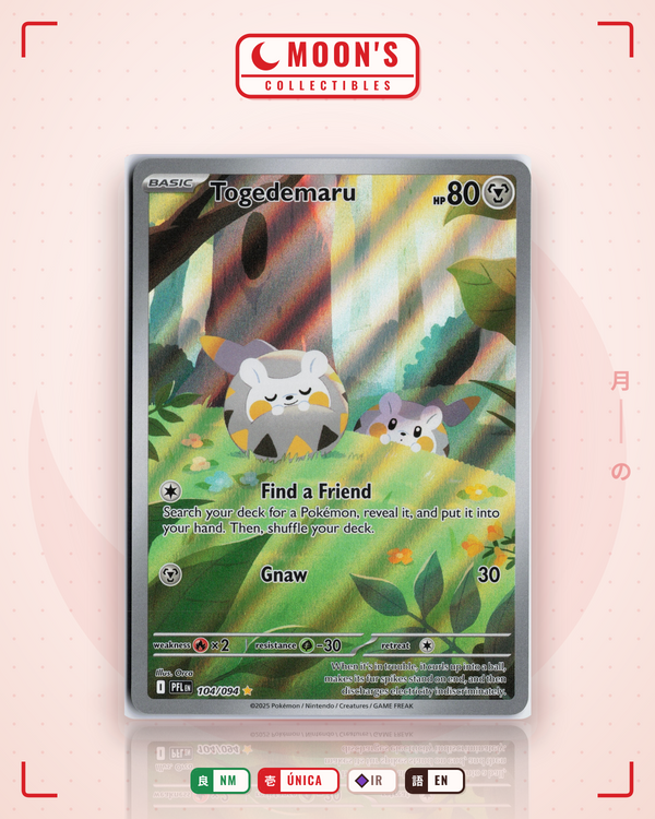 Carta Pokémon Togedemaru · Phantasmal Flames #104/094 (NM) — pieza única en Moon's Collectibles México
