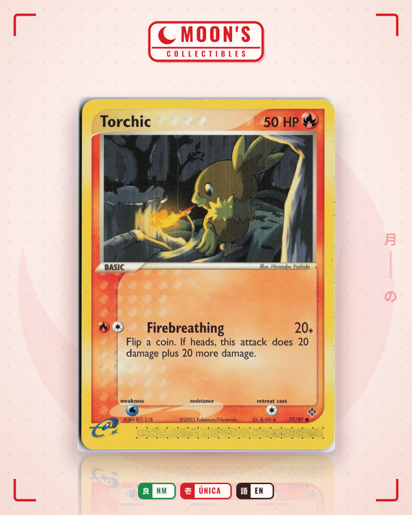 Carta Pokémon Torchic · Dragon #77/97 (NM) — pieza única en Moon's Collectibles México