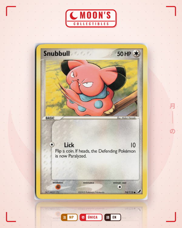 Carta Pokémon Snubbull · Unseen Forces #74/115 (MP) — pieza única en Moon's Collectibles México