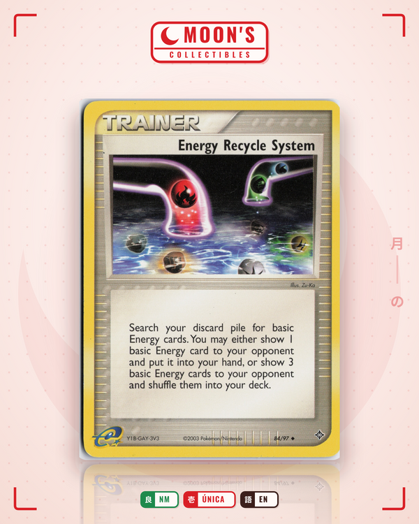 Carta Pokémon Energy Recycle System · Dragon #84/97 (NM) — pieza única en Moon's Collectibles México