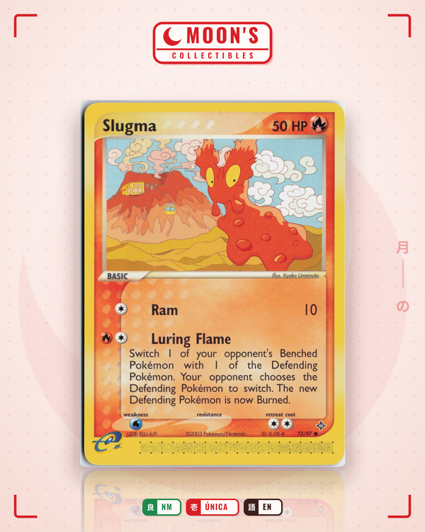 Carta Pokémon Slugma · Dragon #72/97 (NM) — pieza única en Moon's Collectibles México