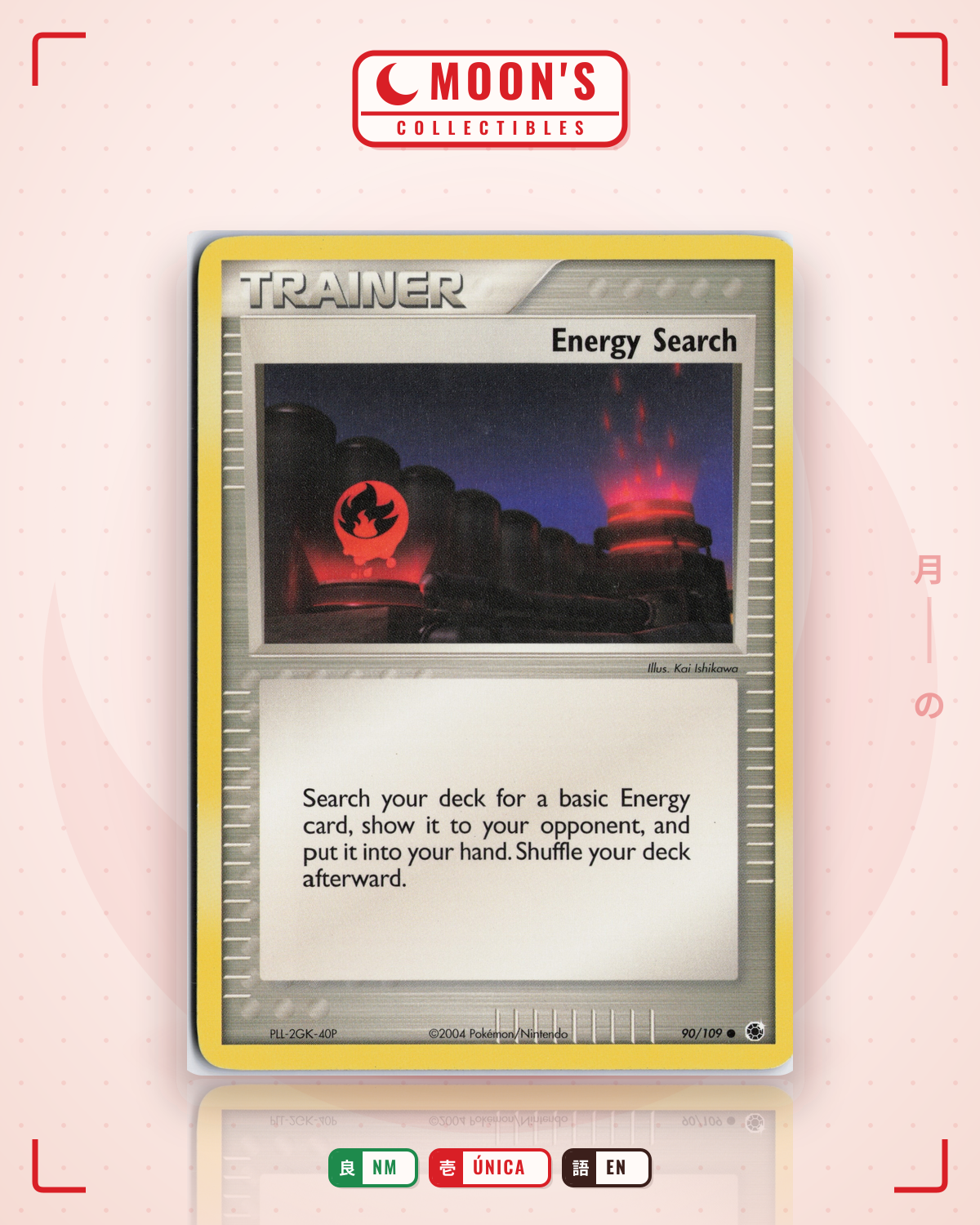 Carta Pokémon Energy Search · Ruby & Sapphire #90/109 (NM) — pieza única en Moon's Collectibles México