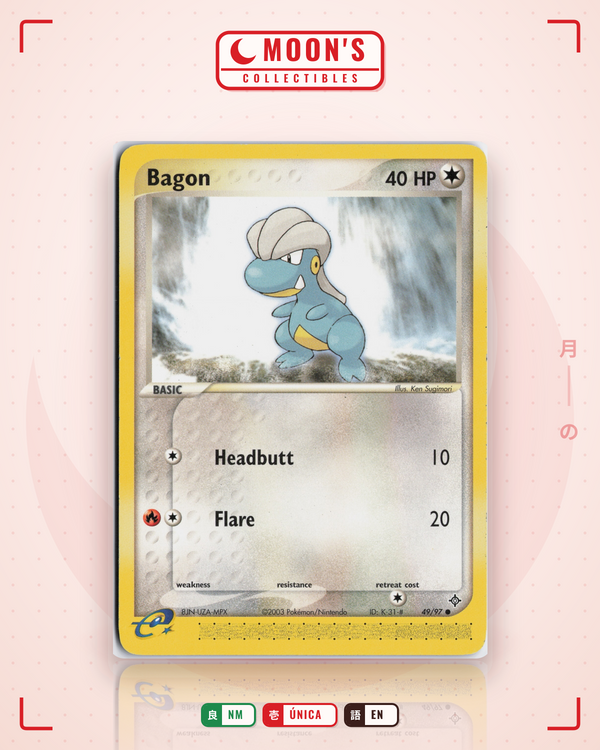 Carta Pokémon Bagon · Dragon #49/97 (NM) — pieza única en Moon's Collectibles México