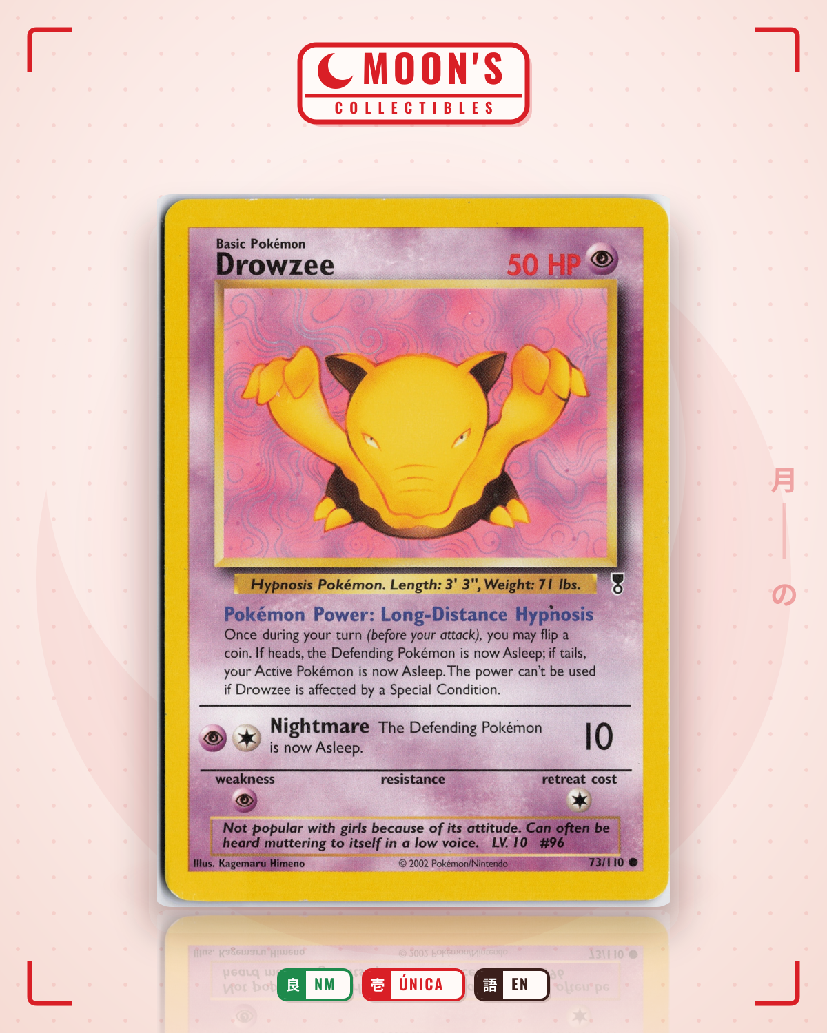Carta Pokémon Drowzee · Legendary Collection #73/110 (NM) — pieza única en Moon's Collectibles México