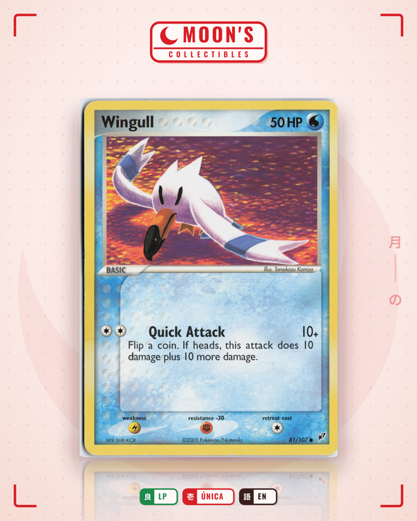 Carta Pokémon Wingull · Deoxys #81/107 (LP) — pieza única en Moon's Collectibles México