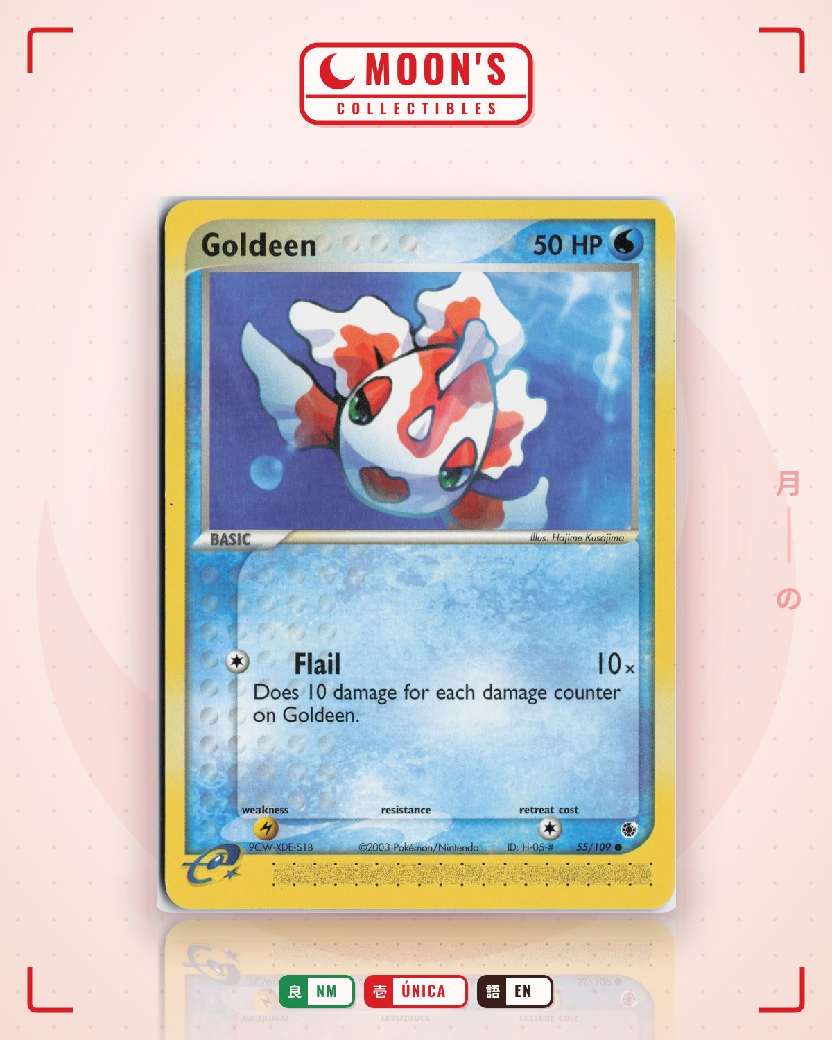 Carta Pokémon Goldeen · Ruby & Sapphire #55/109 (NM) — pieza única en Moon's Collectibles México
