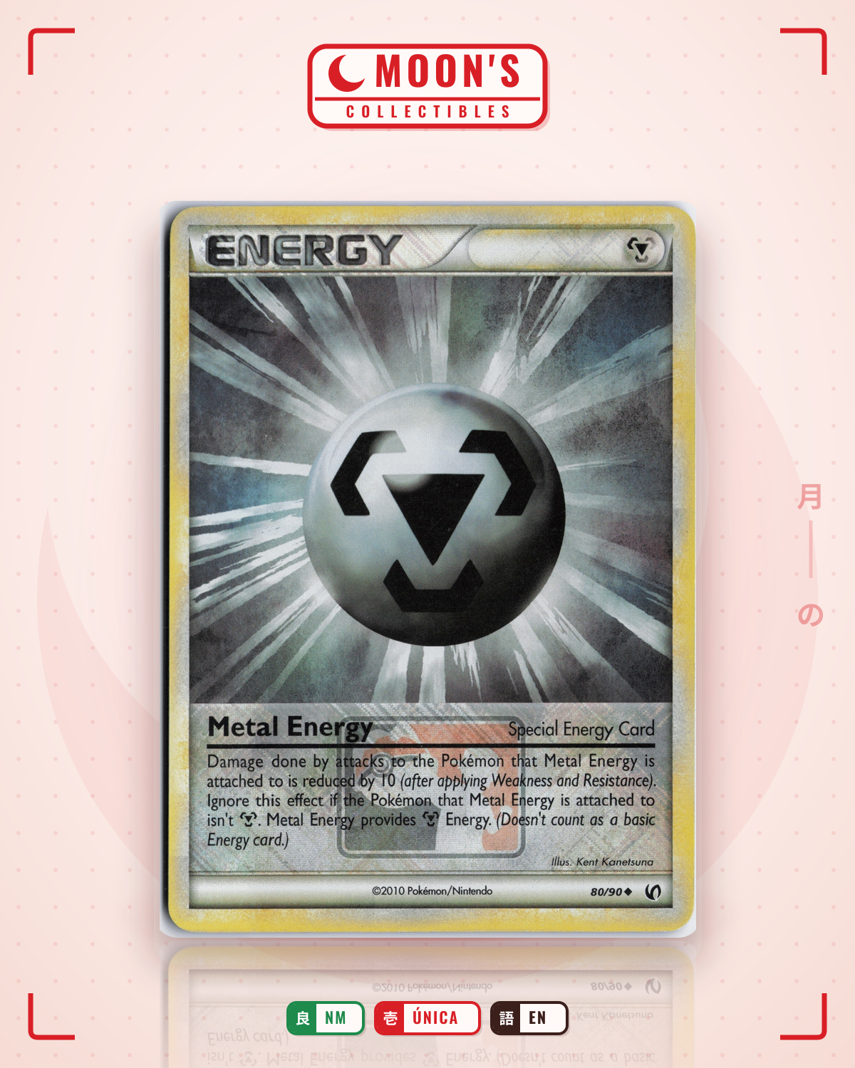 Carta Pokémon Metal Energy · HS—Undaunted #80/90 (NM) — pieza única en Moon's Collectibles México