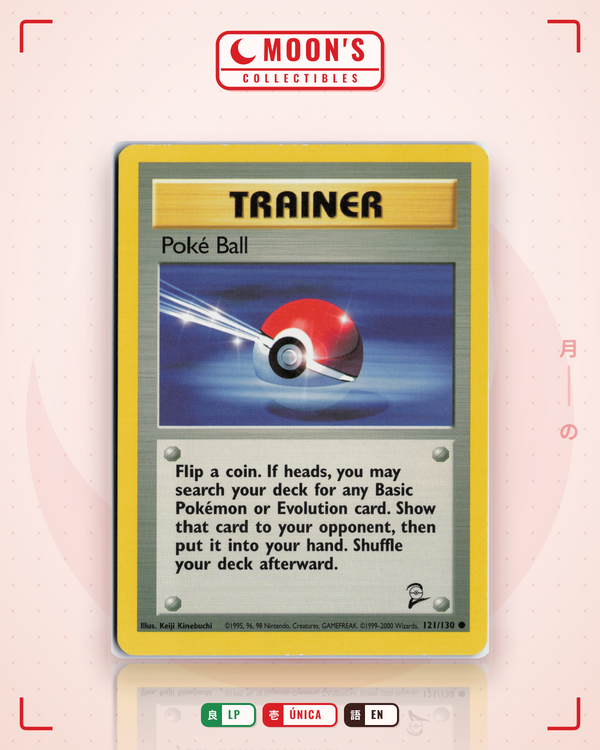 Carta Pokémon Poké Ball · Base Set 2 #121/130 (LP) — pieza única en Moon's Collectibles México