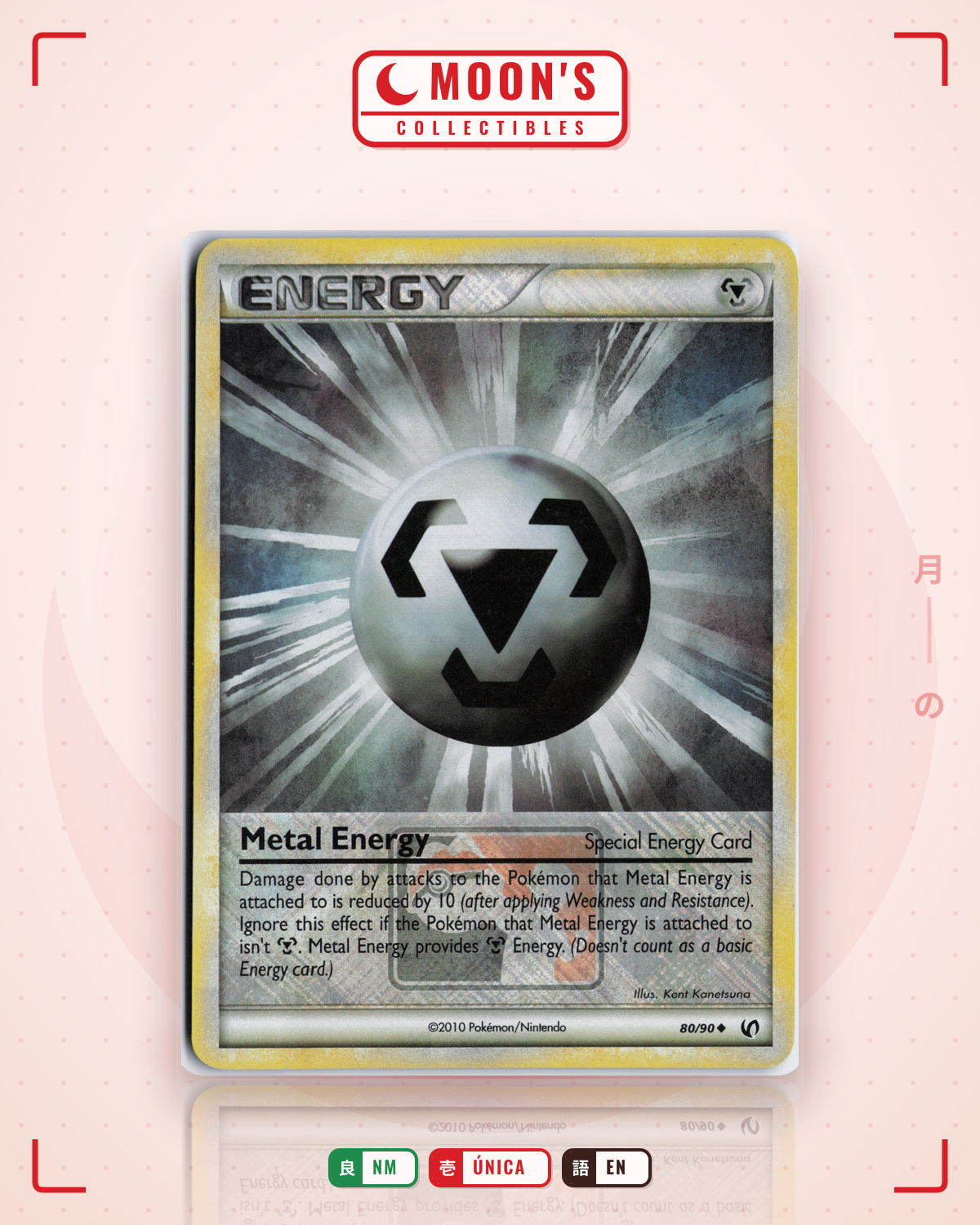 Carta Pokémon Metal Energy · HS—Undaunted #80/90 (NM) — pieza única en Moon's Collectibles México