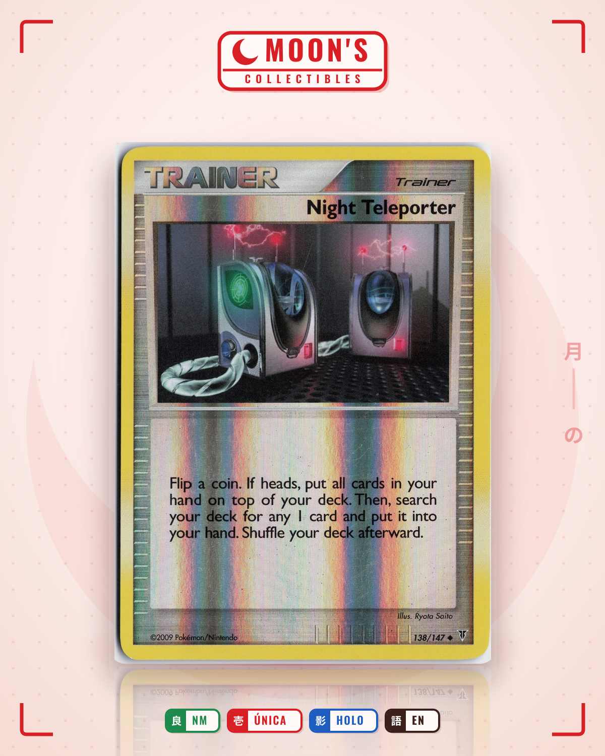 Carta Pokémon Night Teleporter · Supreme Victors #138/147 (NM) — pieza única en Moon's Collectibles México