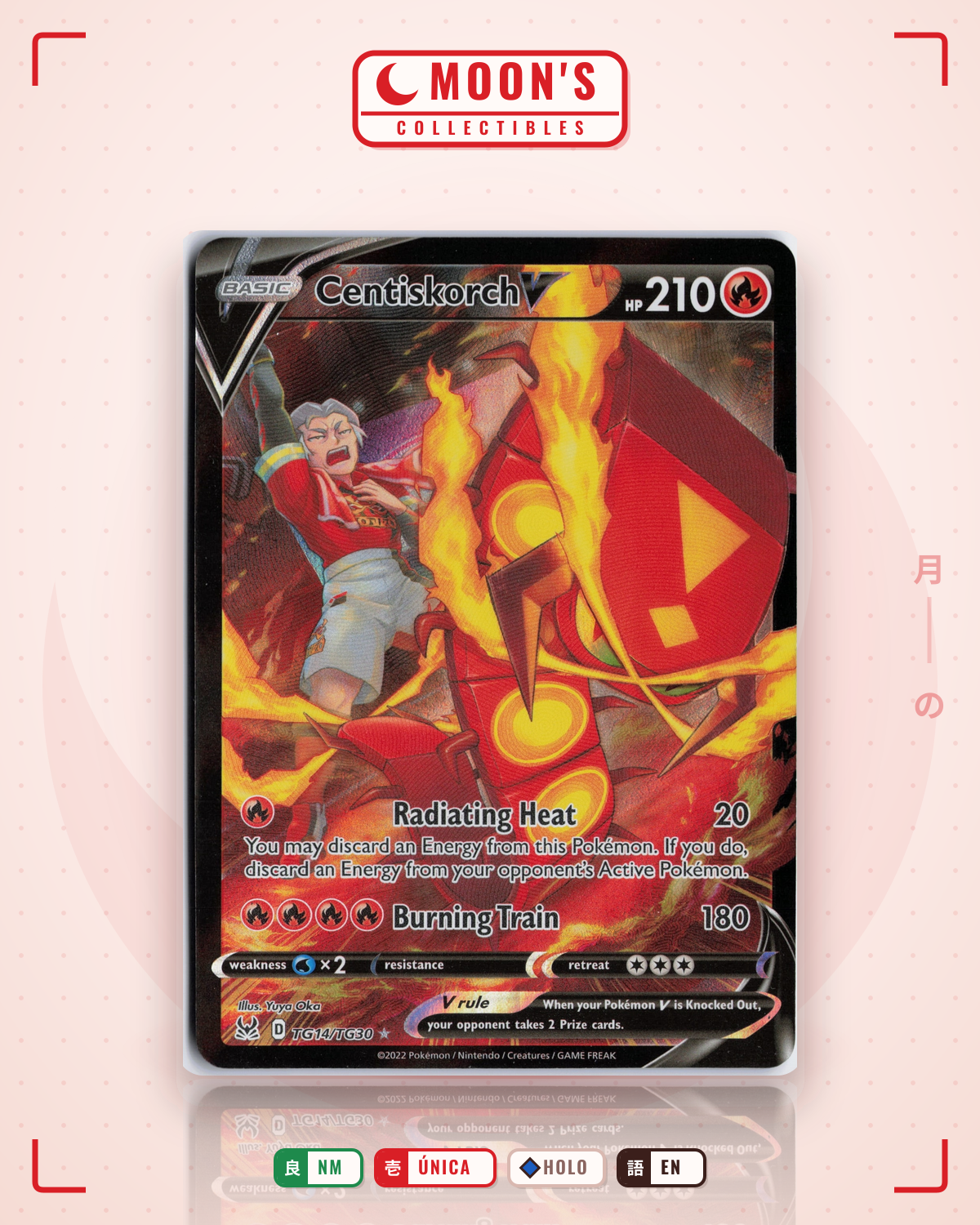 Carta Pokémon Centiskorch V · Lost Origin Trainer Gallery #TG14/TG30 (NM) — pieza única en Moon's Collectibles México