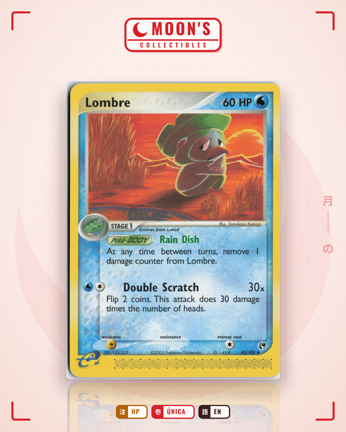 Carta Pokémon Lombre · Sandstorm #45/100 (HP) — pieza única en Moon's Collectibles México