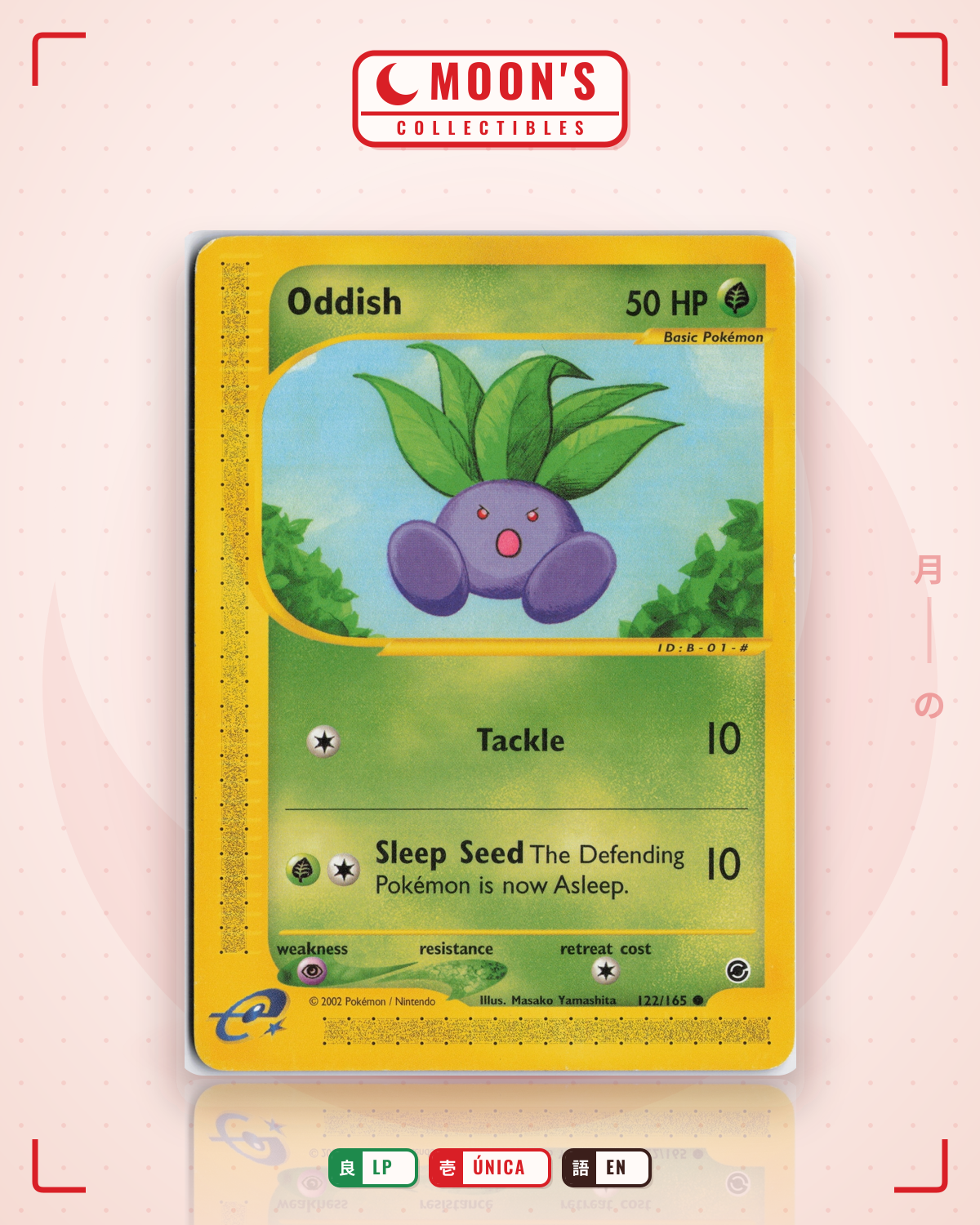 Carta Pokémon Oddish · Expedition Base Set #122/165 (LP) — pieza única en Moon's Collectibles México