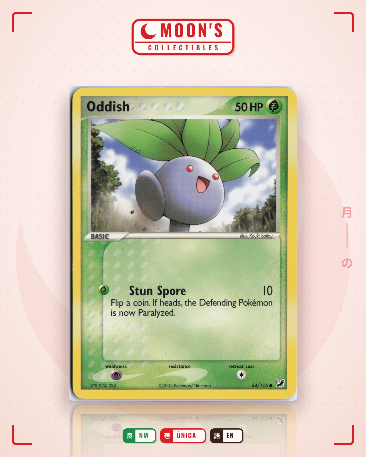 Carta Pokémon Oddish · Unseen Forces #64/115 (NM) — pieza única en Moon's Collectibles México