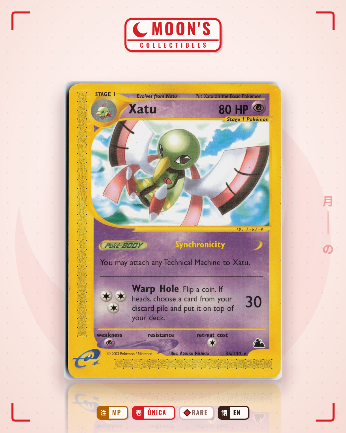 Carta Pokémon Xatu · Skyridge #35/144 (MP) — pieza única en Moon's Collectibles México