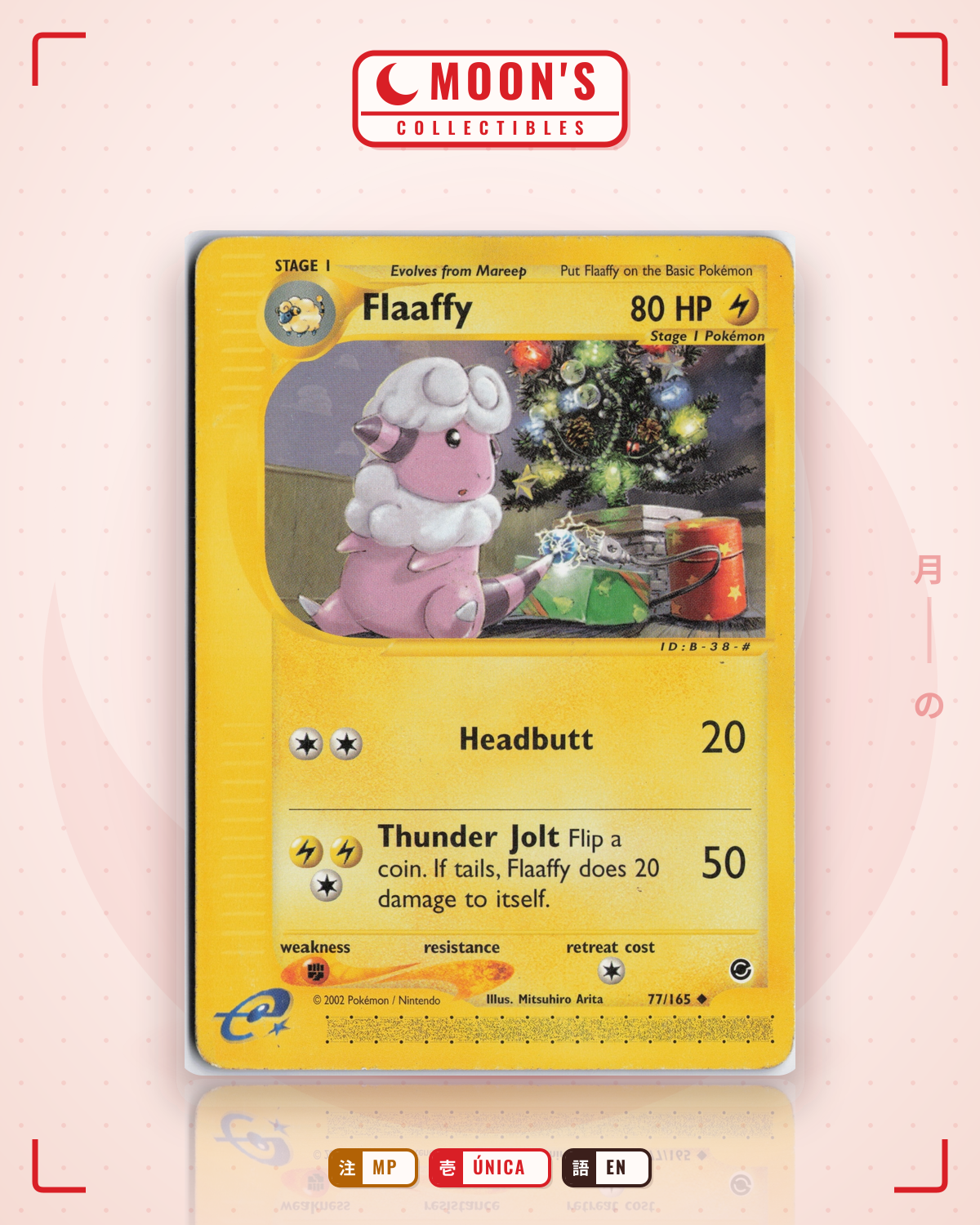 Carta Pokémon Flaaffy · Expedition Base Set #77/165 (MP) — pieza única en Moon's Collectibles México