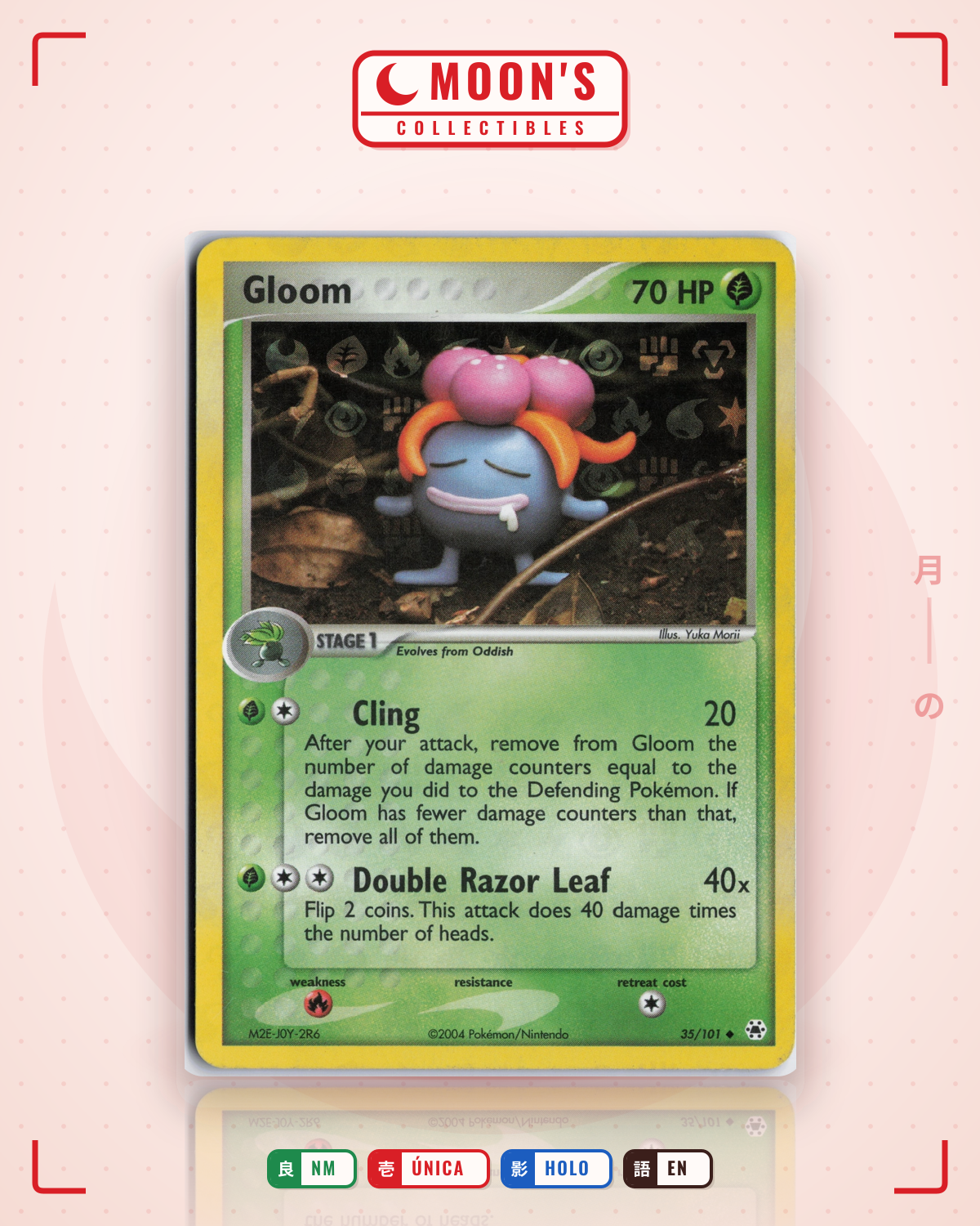 Carta Pokémon Gloom · Hidden Legends #35/101 (NM) — pieza única en Moon's Collectibles México