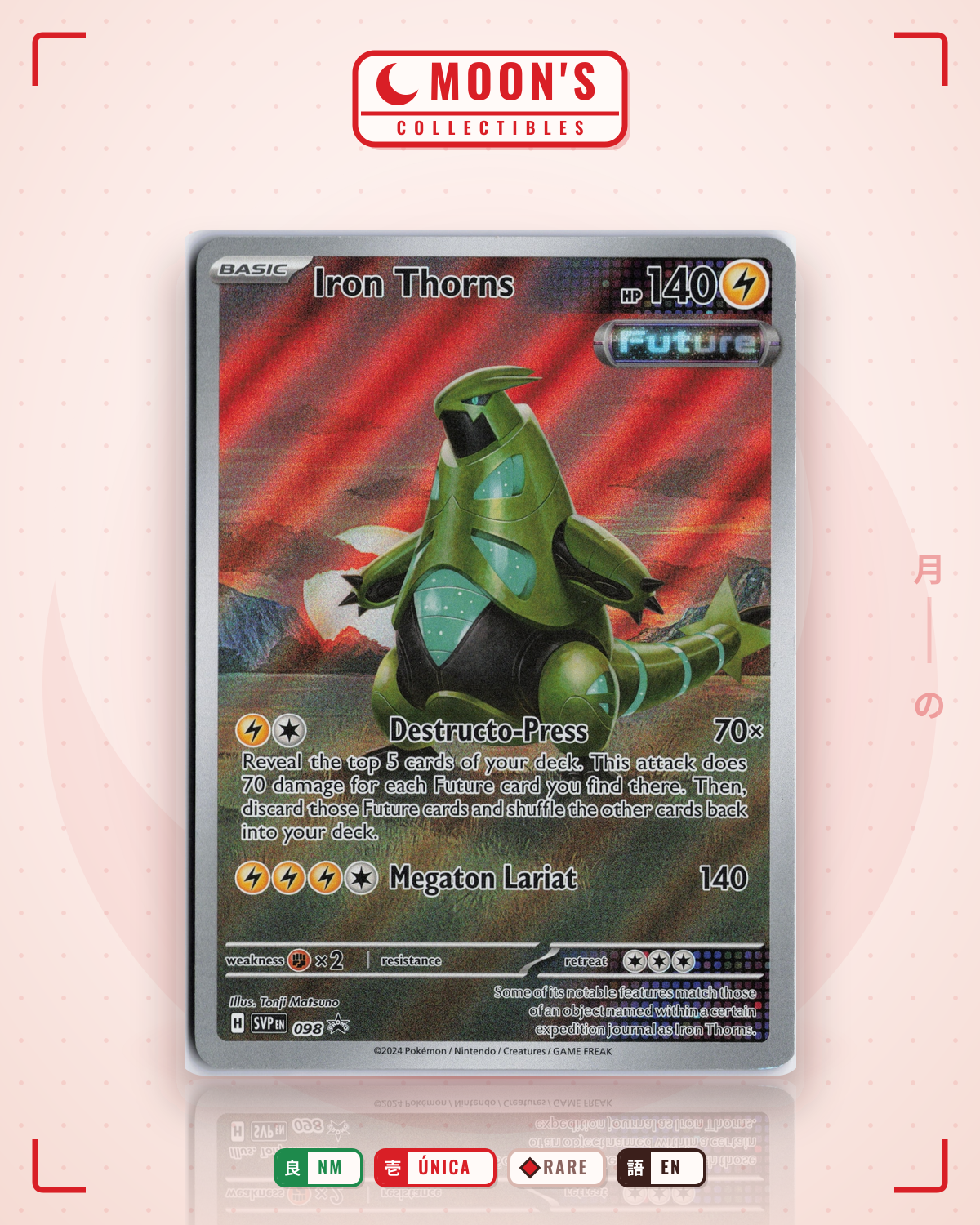 Carta Pokémon Iron Thorns · Scarlet & Violet Promos #svp 098 (NM) — pieza única en Moon's Collectibles México