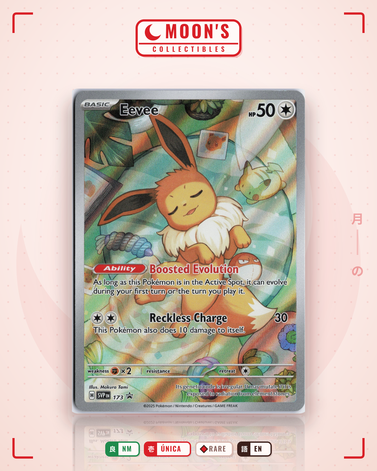 Carta Pokémon Eevee · Scarlet & Violet Black Star Promos #173 (NM) — pieza única en Moon's Collectibles México