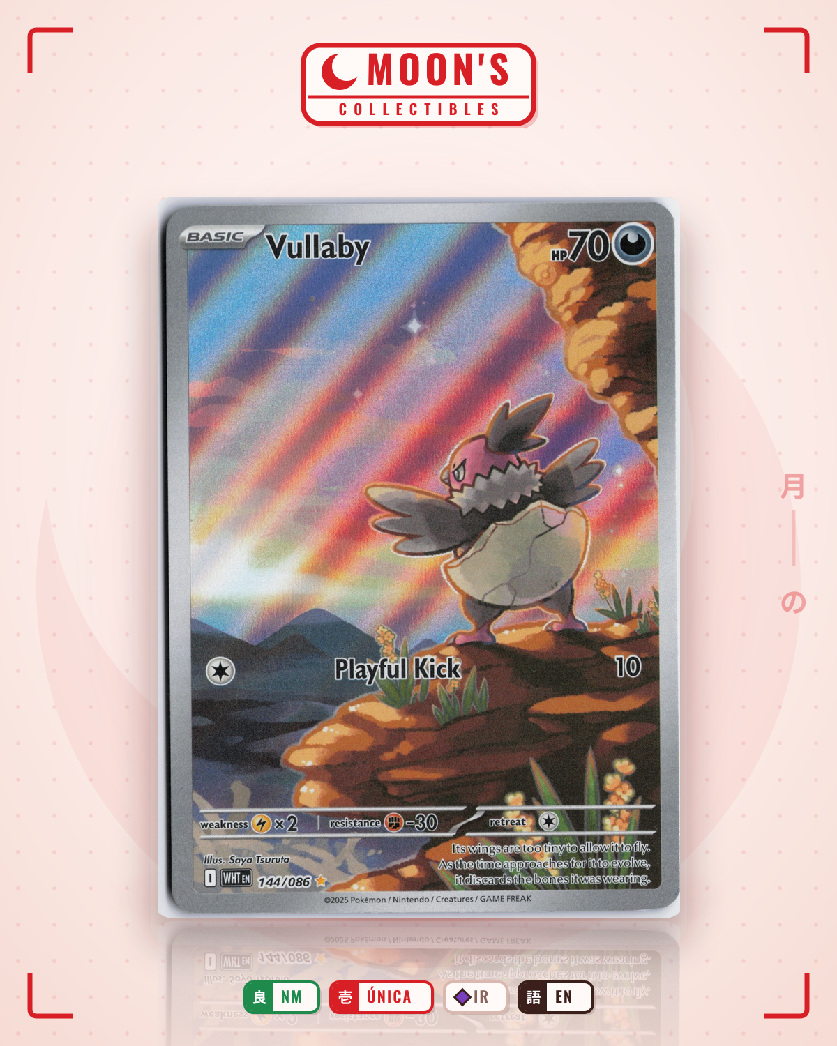 Carta Pokémon Vullaby · White Flare #144/086 (NM) — pieza única en Moon's Collectibles México