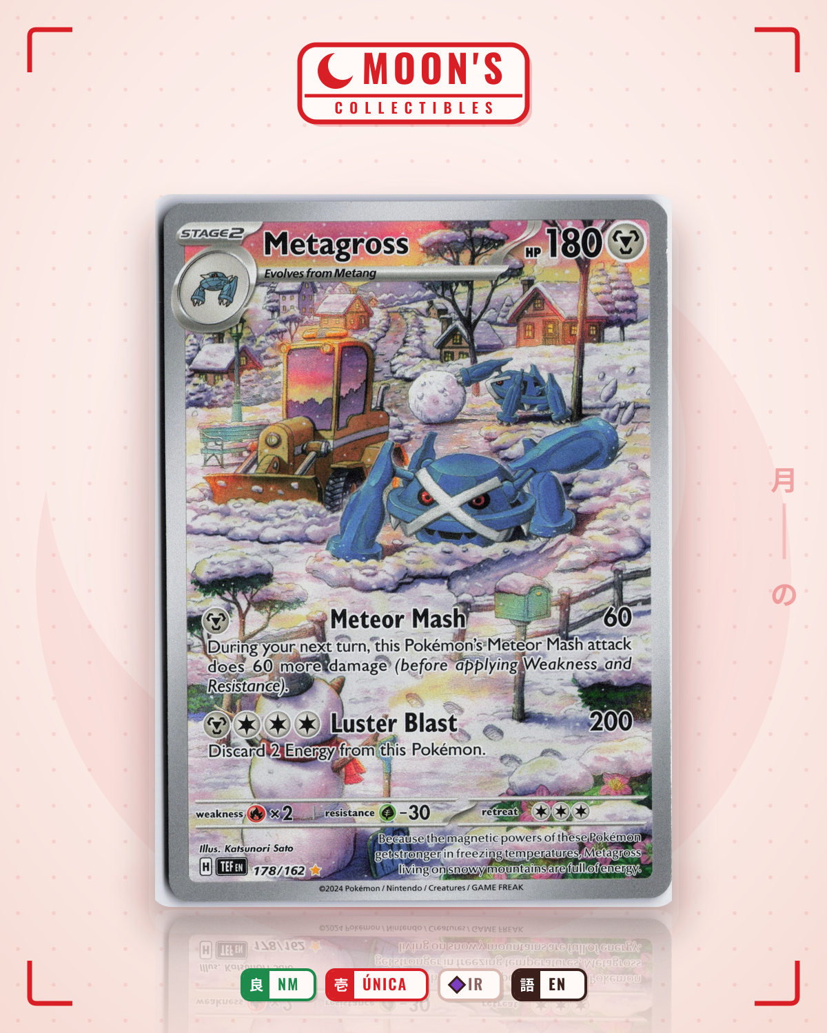 Carta Pokémon Metagross · Temporal Forces #178/162 (NM) — pieza única en Moon's Collectibles México