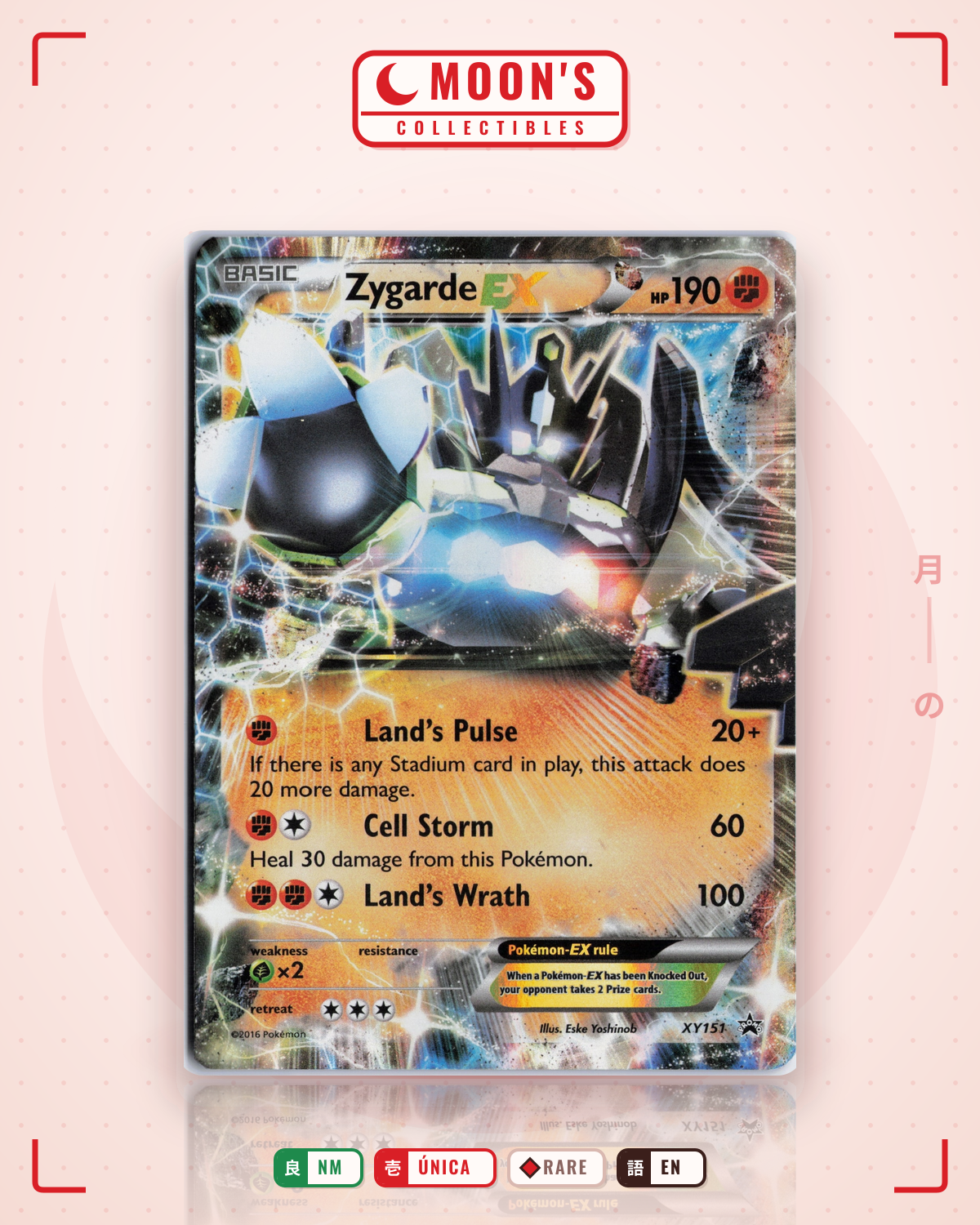 Carta Pokémon Zygarde-EX · XY Black Star Promos #XY151 (NM) — pieza única en Moon's Collectibles México