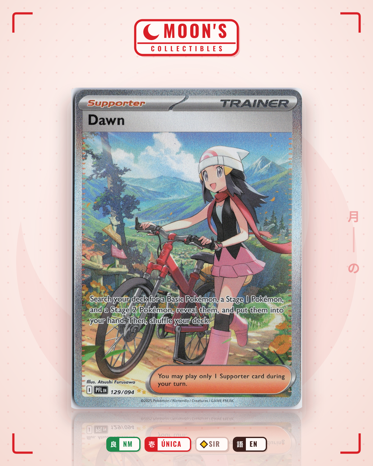 Carta Pokémon Dawn · Phantasmal Flames #129/094 (NM) — pieza única en Moon's Collectibles México