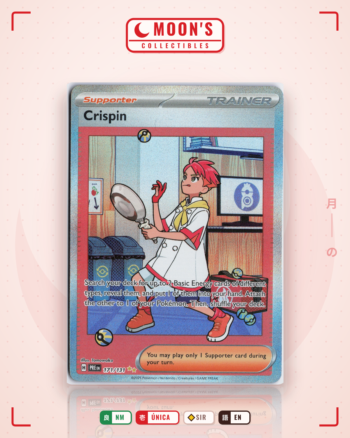 Carta Pokémon Crispin · Prismatic Evolutions #171/131 (NM) — pieza única en Moon's Collectibles México