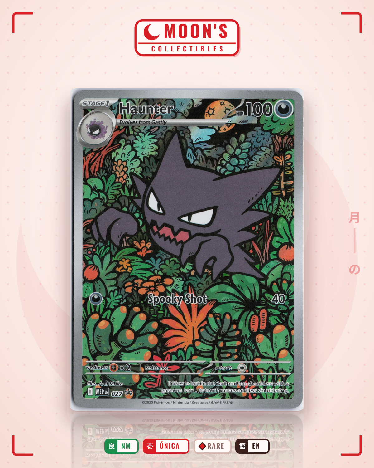 Carta Pokémon Haunter · Mega Evolution Black Star Promos #027 (NM) — pieza única en Moon's Collectibles México