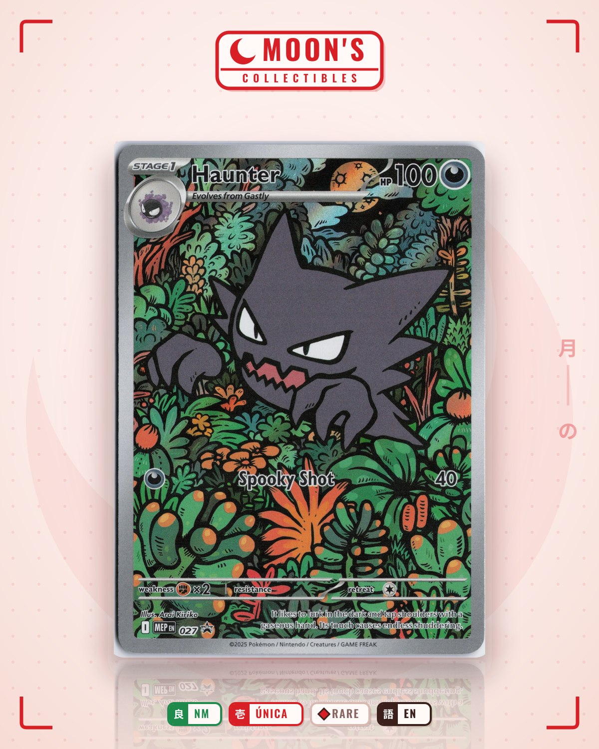 Carta Pokémon Haunter · Mega Evolution Black Star Promos #027 (NM) — pieza única en Moon's Collectibles México
