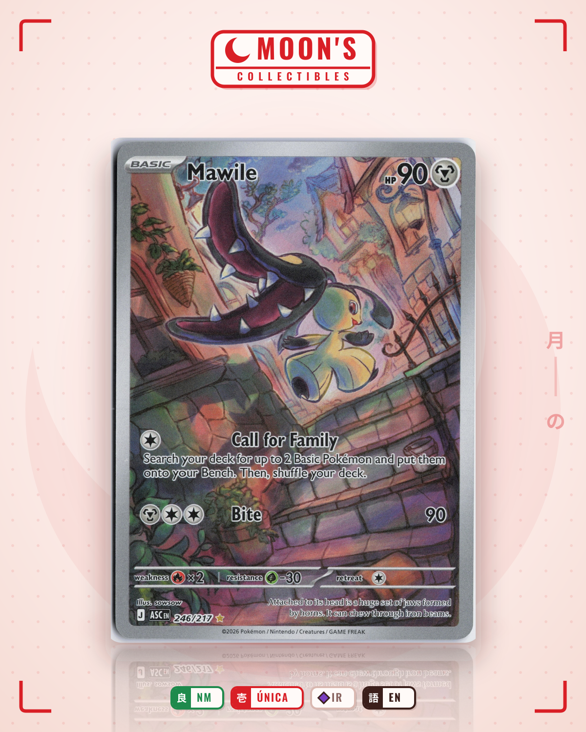 Carta Pokémon Mawile · Ascended Heroes #246/217 (NM) — pieza única en Moon's Collectibles México