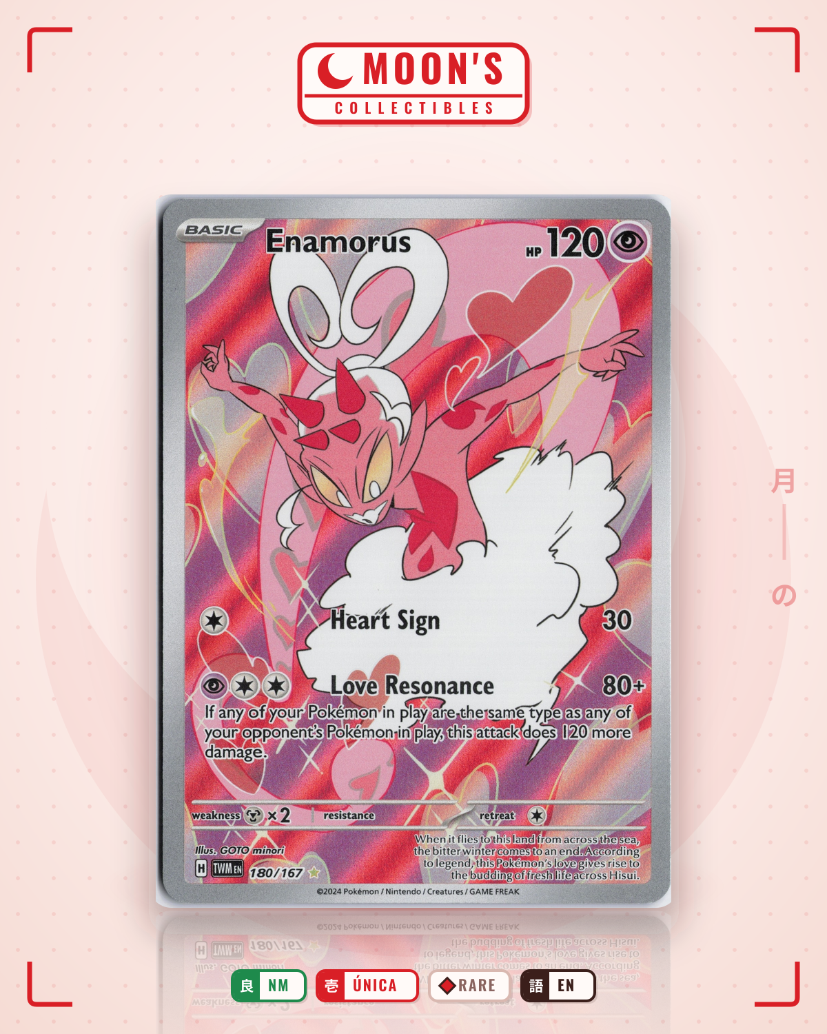Carta Pokémon Enamorus · Twilight Masquerade #093/167 (NM) — pieza única en Moon's Collectibles México