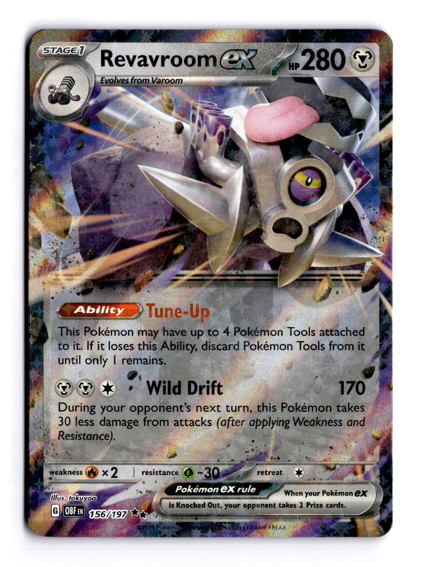 Carta Pokémon Revavroom ex · Obsidian Flames #156/197 (NM) — pieza única en Moon's Collectibles México
