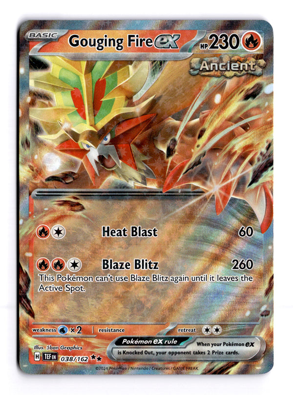 Carta Pokémon Gouging Fire ex · Temporal Forces #038/162 (NM) — pieza única en Moon's Collectibles México
