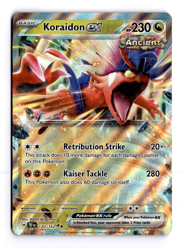 Carta Pokémon Koraidon ex · Temporal Forces #120/162 (NM) — pieza única en Moon's Collectibles México