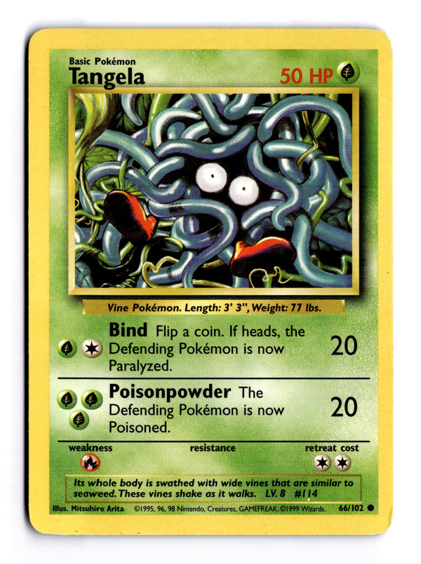 Carta Pokémon Tangela · Base #66/102 (HP) — pieza única en Moon's Collectibles México