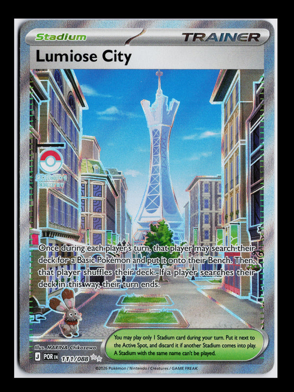 Carta Pokémon Lumiose City · Perfect Order #111/088 (NM) — pieza única en Moon's Collectibles México