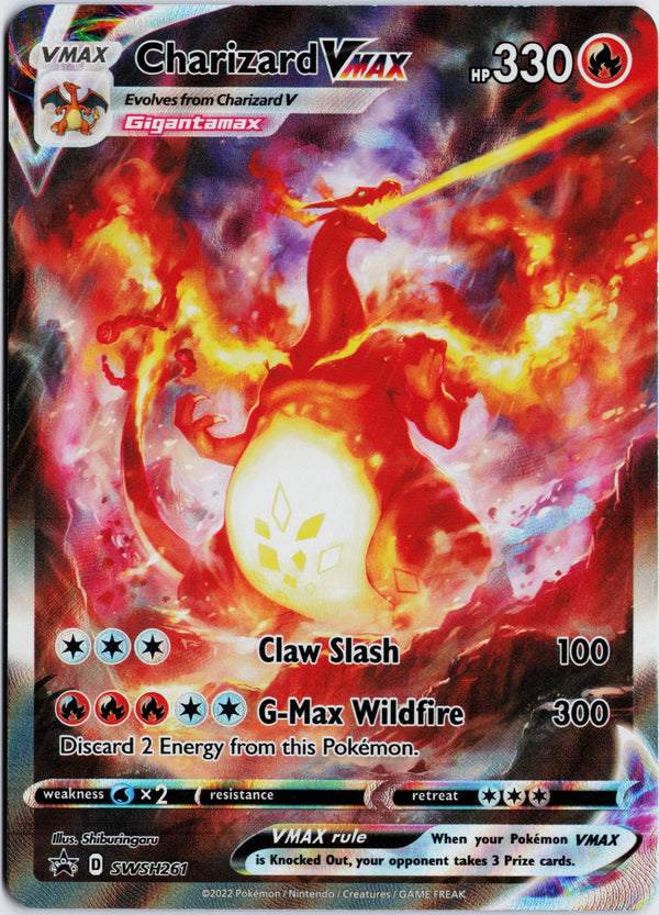 Carta Pokémon Charizard VMAX · SWSH Black Star Promos #SWSH261 (NM) — pieza única en Moon's Collectibles México